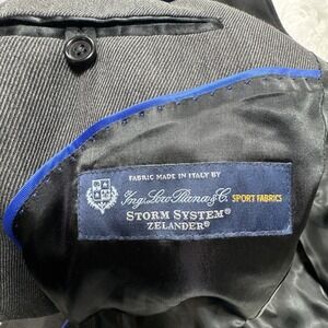 LORO PIANA Storm System Overcoat Trench  100% Wool Gray Twill Men 50R Tom James